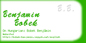 benjamin bobek business card