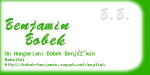 benjamin bobek business card